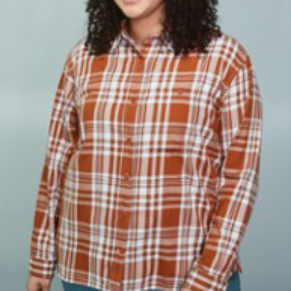 Bright Orange button down - Picture 2 of 4